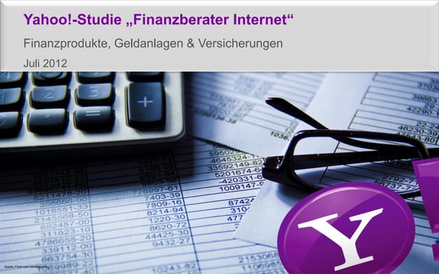 Yahoo! Studie "Finanzberater Internet"