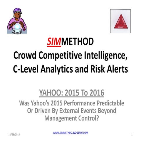 Yahoo, crowd competitive intelligence, clevel analytics and risk alerts, 2015
