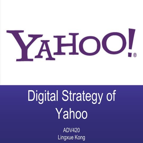 Yahoo digital strategy | PPTX