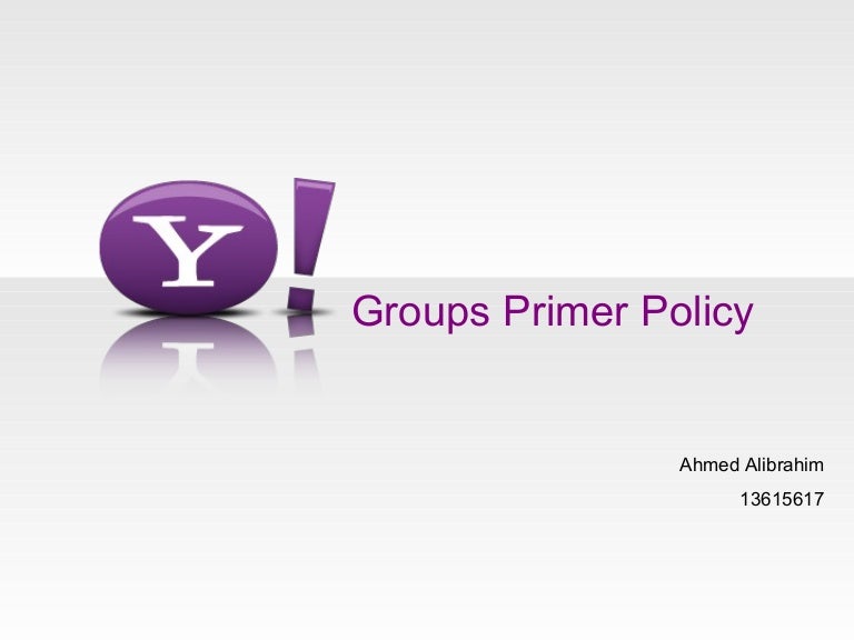 Yahoo!Groups Primer Policy