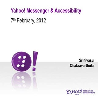 Yahoo! Messenger and accessibility