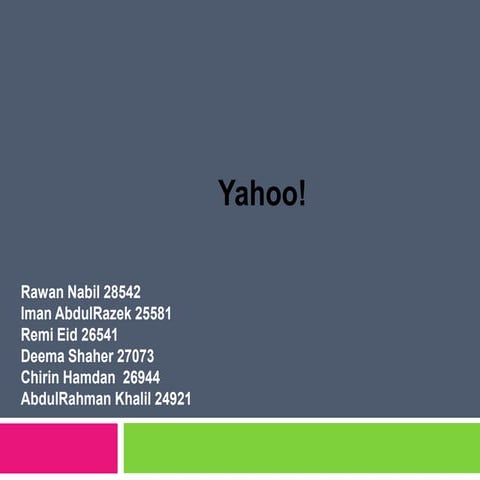 ~Yahoo presentation~ | PPTX