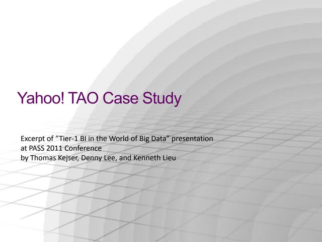 Yahoo! TAO Case Study Excerpt