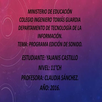 Programa edición de sonido