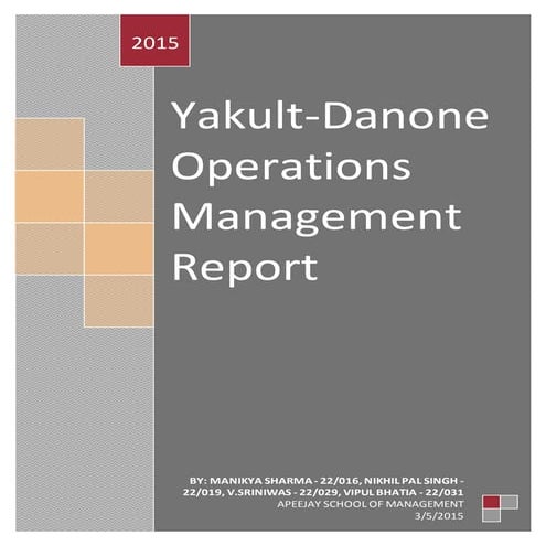 Yakult operation report