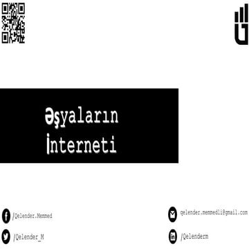 Əşyaların İnterneti- Internet of Things (IoT)