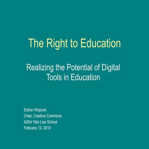 Yale A2 K4 The Right To Education