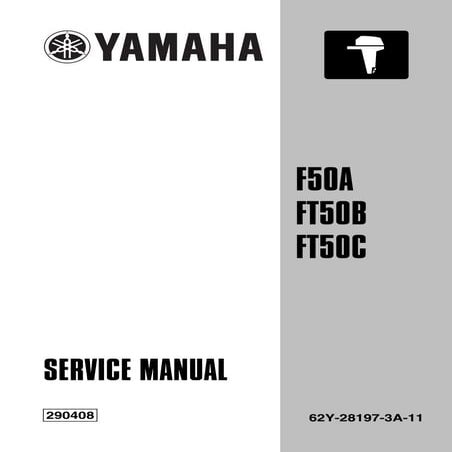 Yamaha ft50 ced outboard service repair manual l 550101 