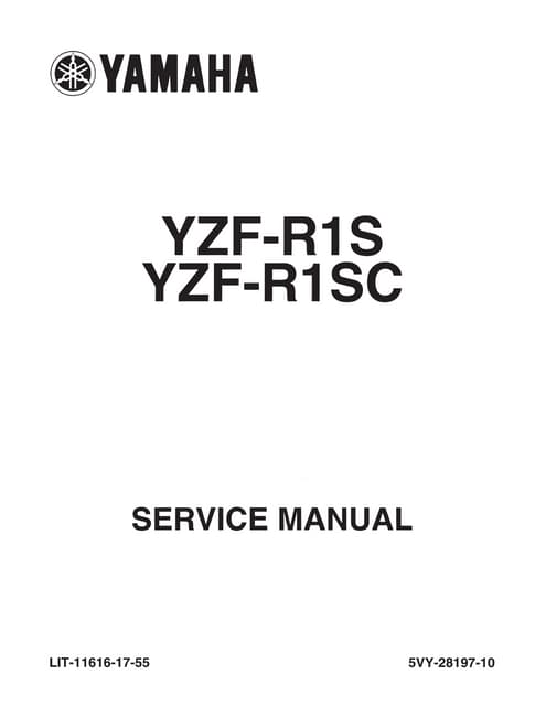 Yamaha Yzf R1 2004 Service Manual Lit 11616 17 55 5 Vy 28197