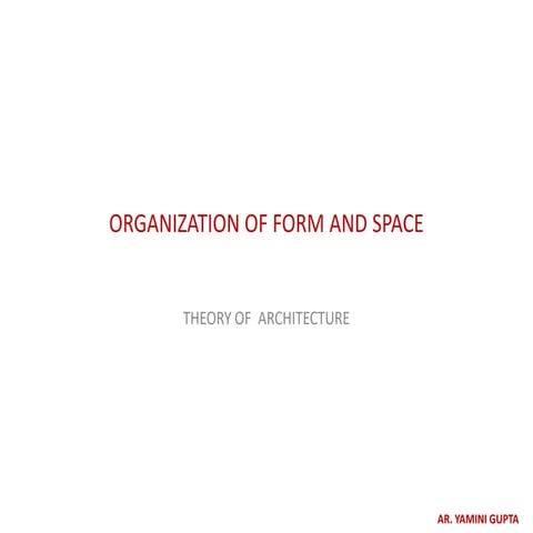 Form and space are key concepts in design and architecture. Form refers to th...