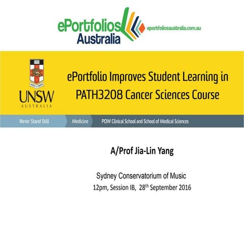 ePortfolio improves 'scientist-based' integrative professional and career dev...