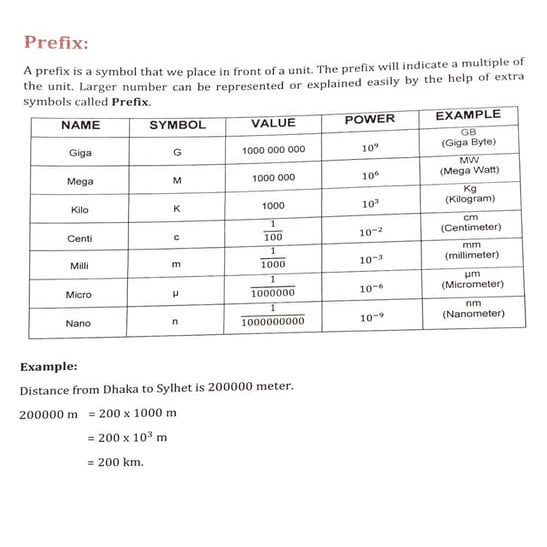 Prefixes And SI Units For Physics IGCSE/ GCSE/ ALEVELS | PDF