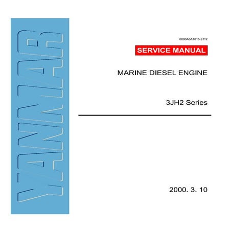 Yanmar 3 jh25a marine diesel engine service repair manual