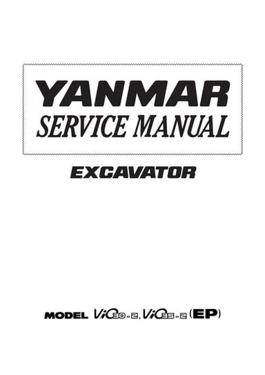 Yanmar vi o35 2 excavator service repair manual