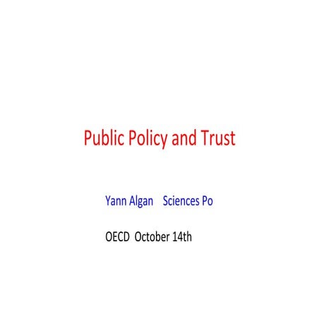 Public Policy and Trust