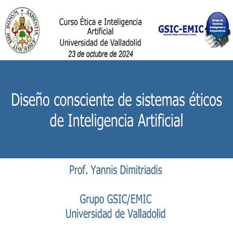 Diseño consciente de sistemas éticos de Inteligencia Artificial