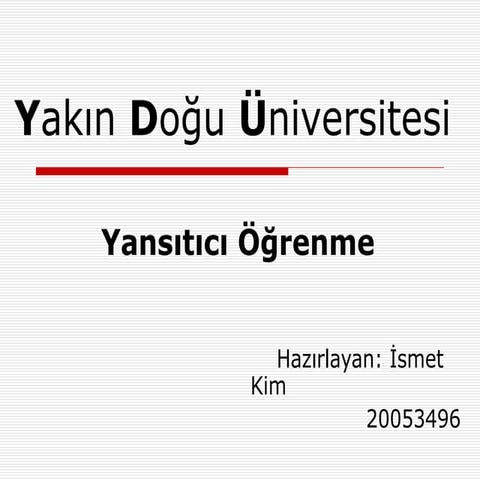 Yansıtıcı öğrenme Ppt