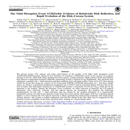 The Tidal Disruption Event AT2021ehb: Evidence of Relativistic Disk Reflectio...