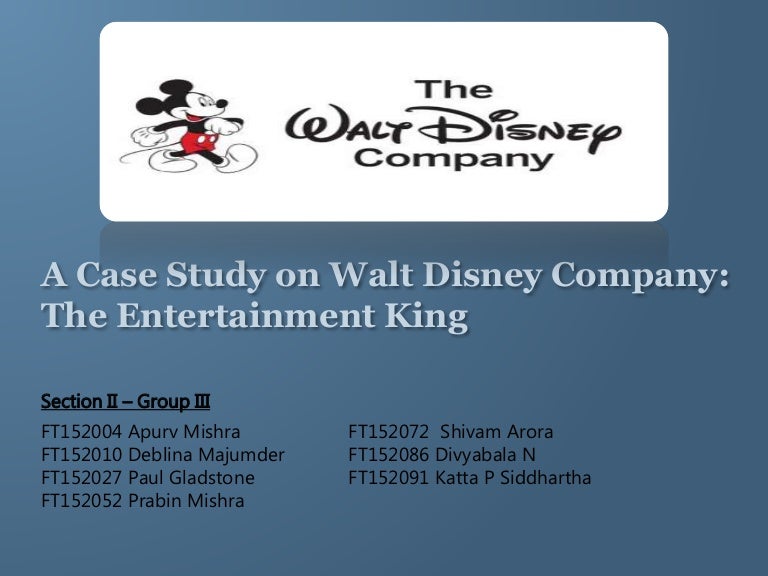 case study walt disney company