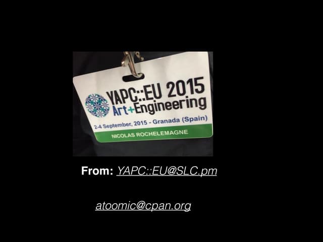YAPC::EU 2015 - Perl Conferences