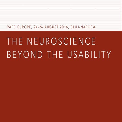YAPC Europe: The neuroscience beyond the usability