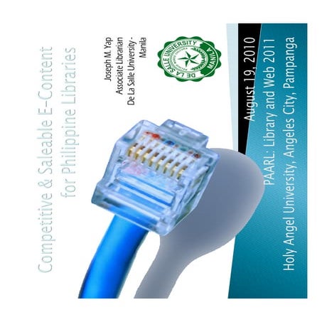 Competitive & Saleable E-Content for Philippine Libraries