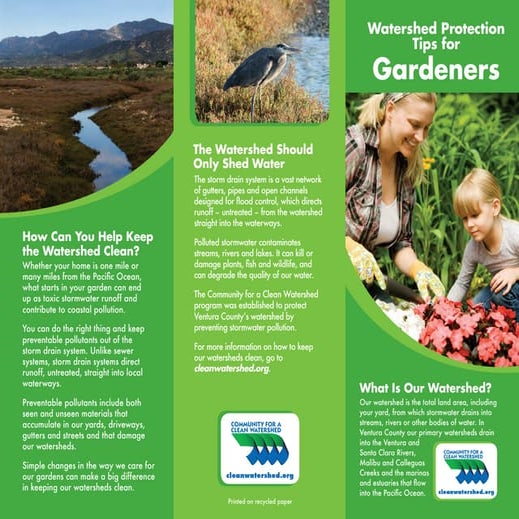 Watershed Protection Tips for Gardeners - Ventura County, California