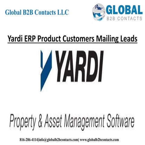 Yardi ERP product customers mailing leads