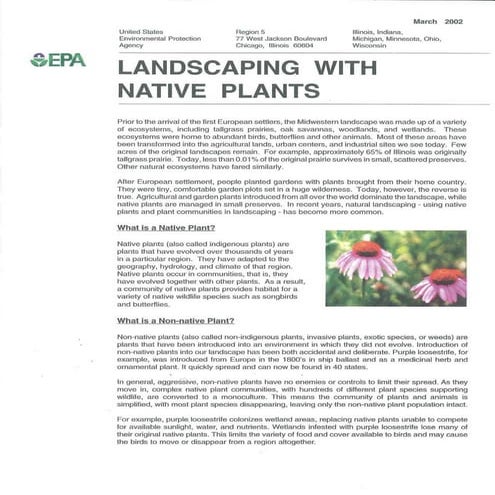 Landscaping with Native Plants - Great Lakes EPA