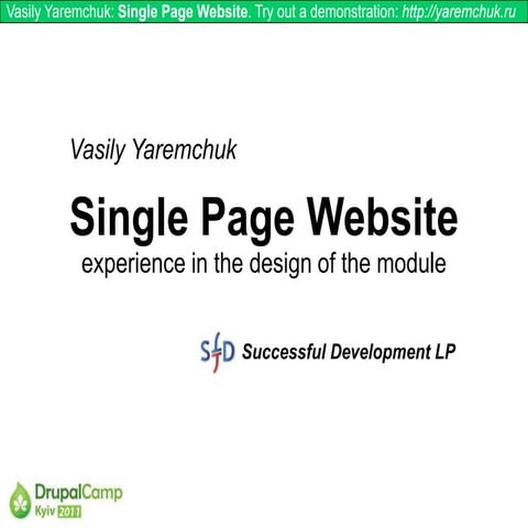 Drupal Single Page Website