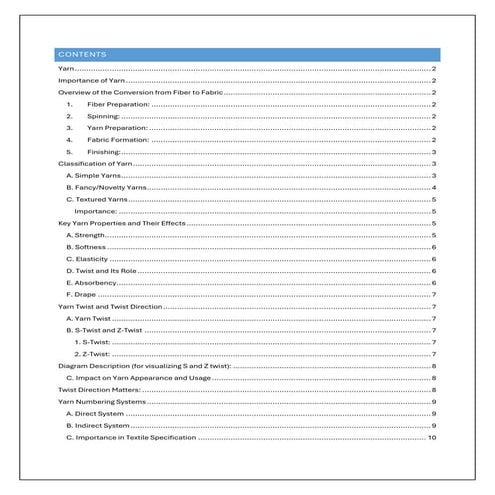 Yarn and Fabric Manufacturing (Assignments).pdf