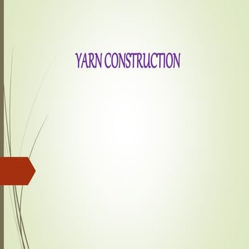 Yarn construction