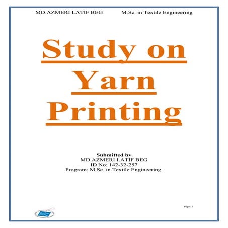 Yarn Printing