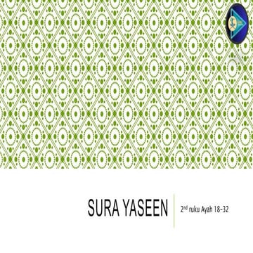 Sura Yaseen 2nd ruku Quranic study for students