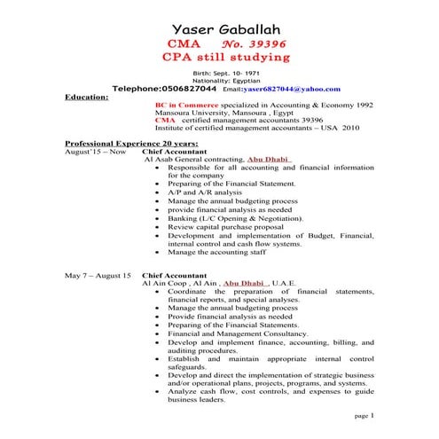 Yaser CMA39396     CPA still studying