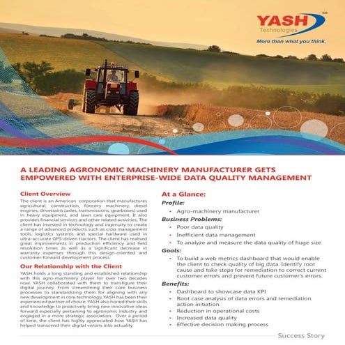 A LEADING AGRONOMIC MACHINERY MANUFACTURER GETS EMPOWERED WITH ENTERPRISE-WID...