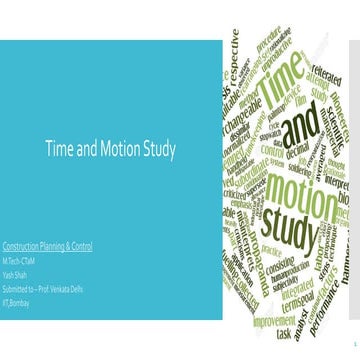 Civil Construction management : time and motion study 