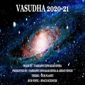 SPACE DEBRIS VASUDHA SPACE SCIENCE
