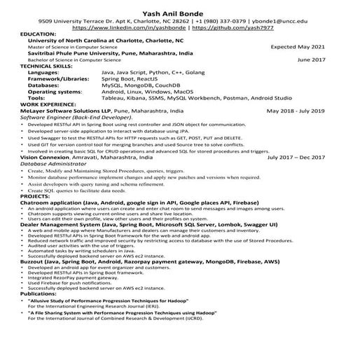 Contoh CV & Portofolio Fullstack Developer Menggunakan Bahasa Inggris | PDF