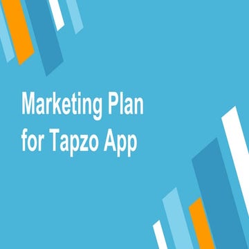 Marketing Plan for an App.