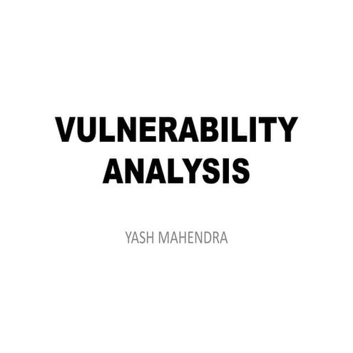 Vulnerability Analysis