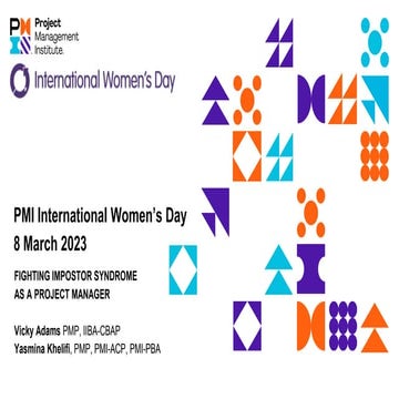 Yasmina Khelifi and Vicky Adams 'Fighting Imposter Syndrome as a Project Mana...