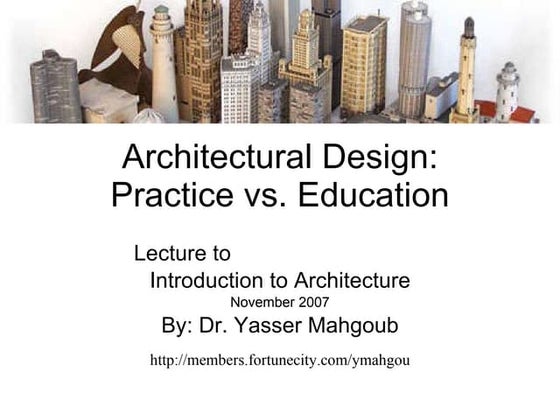 Introduction to architecture presentation | PPTX | Civil Engineering ...
