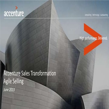 Accenture Sales Transformation - Agile Selling by Yasuf Tayob