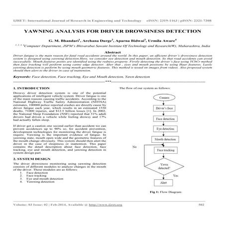 Yawning analysis for driver drowsiness detection