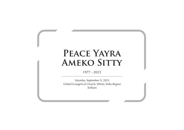 Peace Yayra Ameko Sitty
