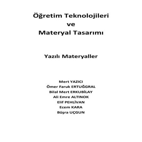 Yazili materyaller