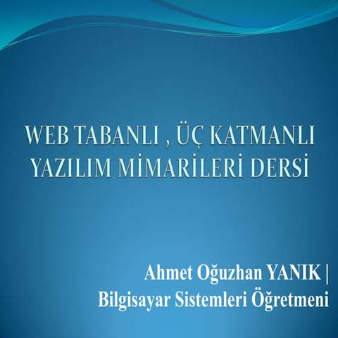 Yazilim mi̇mari̇leri̇(aoy)
