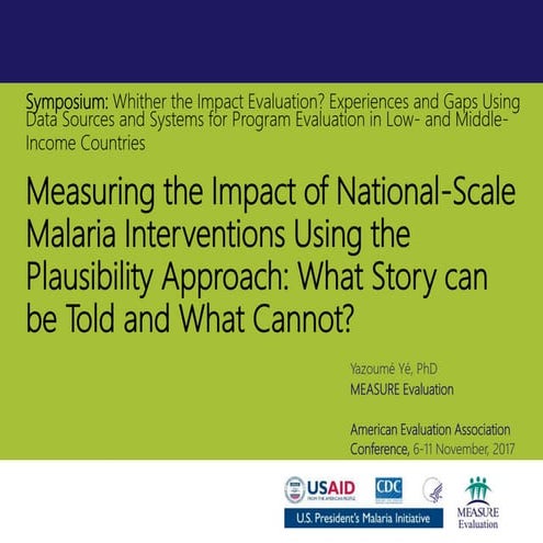 Measuring the Impact of National-Scale Malaria Interventions Using the Plausi...