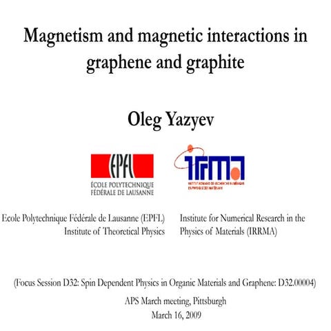 Magnetism and magnetic interactions in graphene and graphite